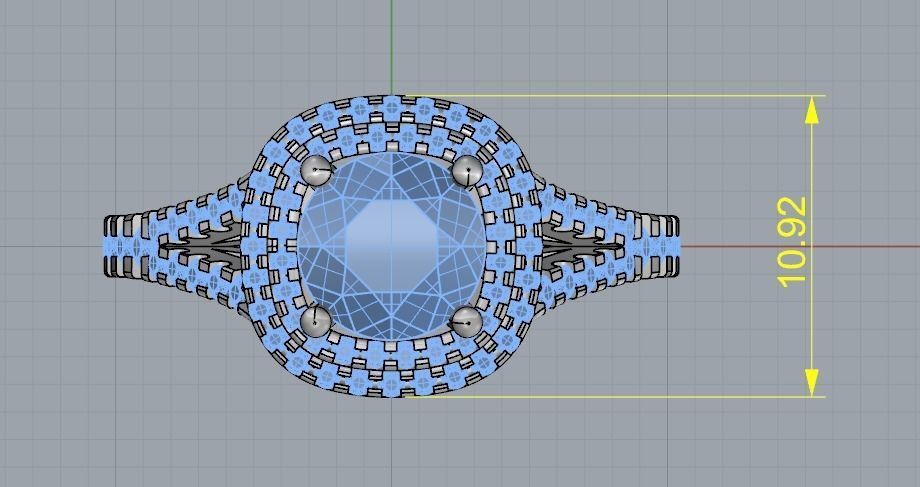 Double halo ring Model 2134 3D print model_6