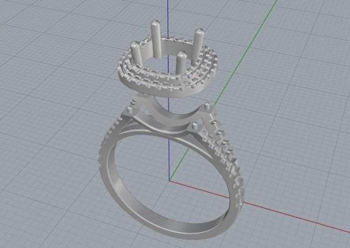 Double halo ring Model 2134 3D print model_2