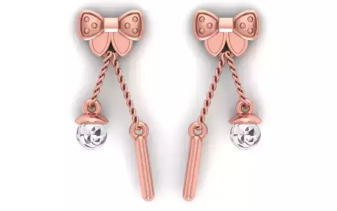 Women Earrings 3dm STL  OBJ FBX Renders Details