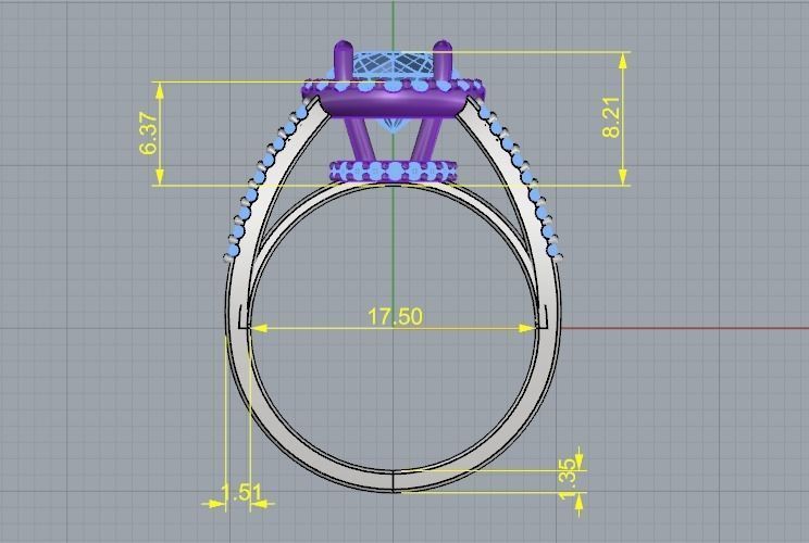 Double halo ring Model 2129 3D print model_5