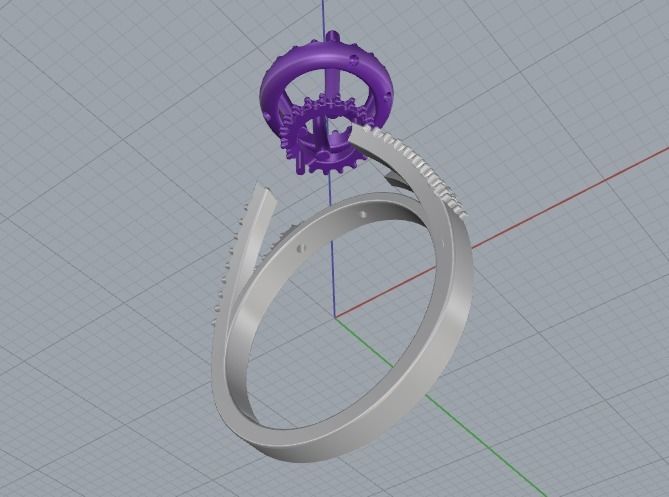 Double halo ring Model 2129 3D print model_2
