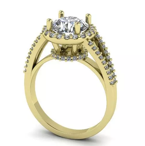 Double halo ring Model 2129 3D print model_0