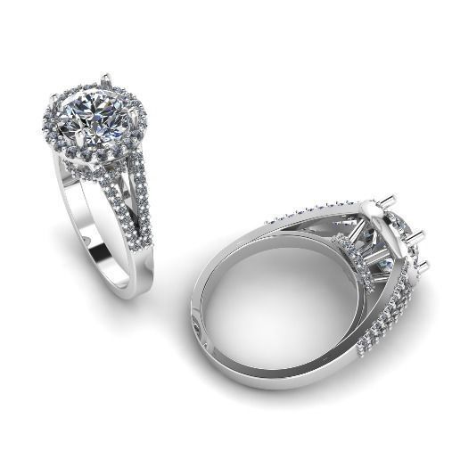 Double halo ring Model 2129 3D print model_1