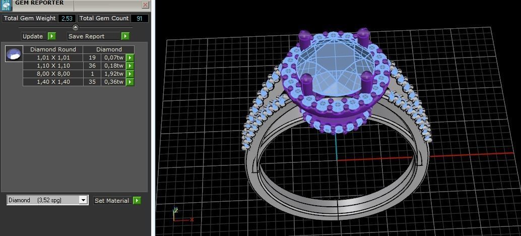 Double halo ring Model 2129 3D print model_10