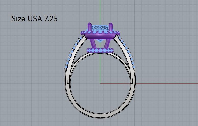 Double halo ring Model 2129 3D print model_8