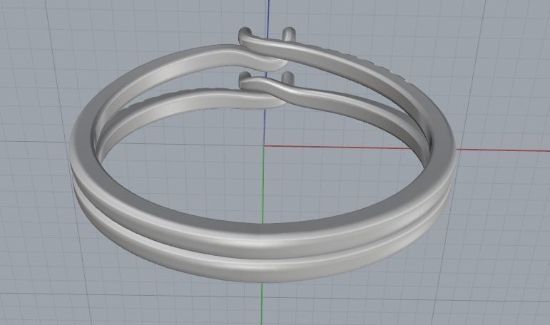 Double halo ring Model 2135 3D print model_4