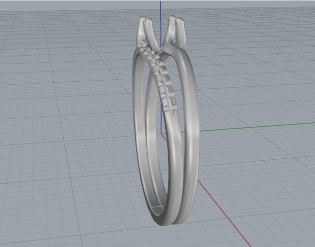 Double halo ring Model 2135 3D print model_3