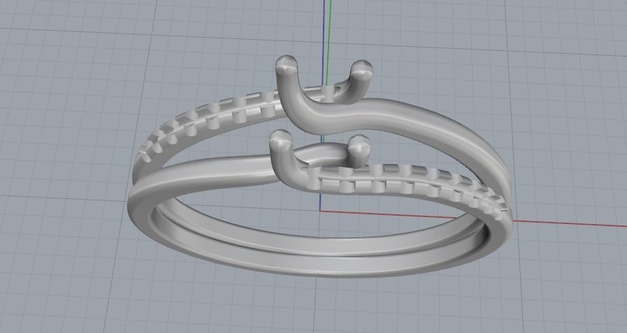 Double halo ring Model 2135 3D print model_2