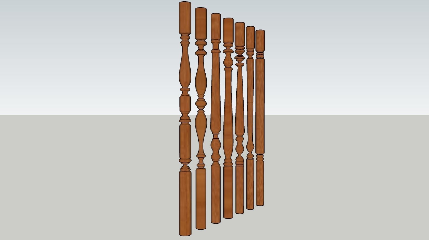 Baluster 3D Sketchup Model Download 3D model_1
