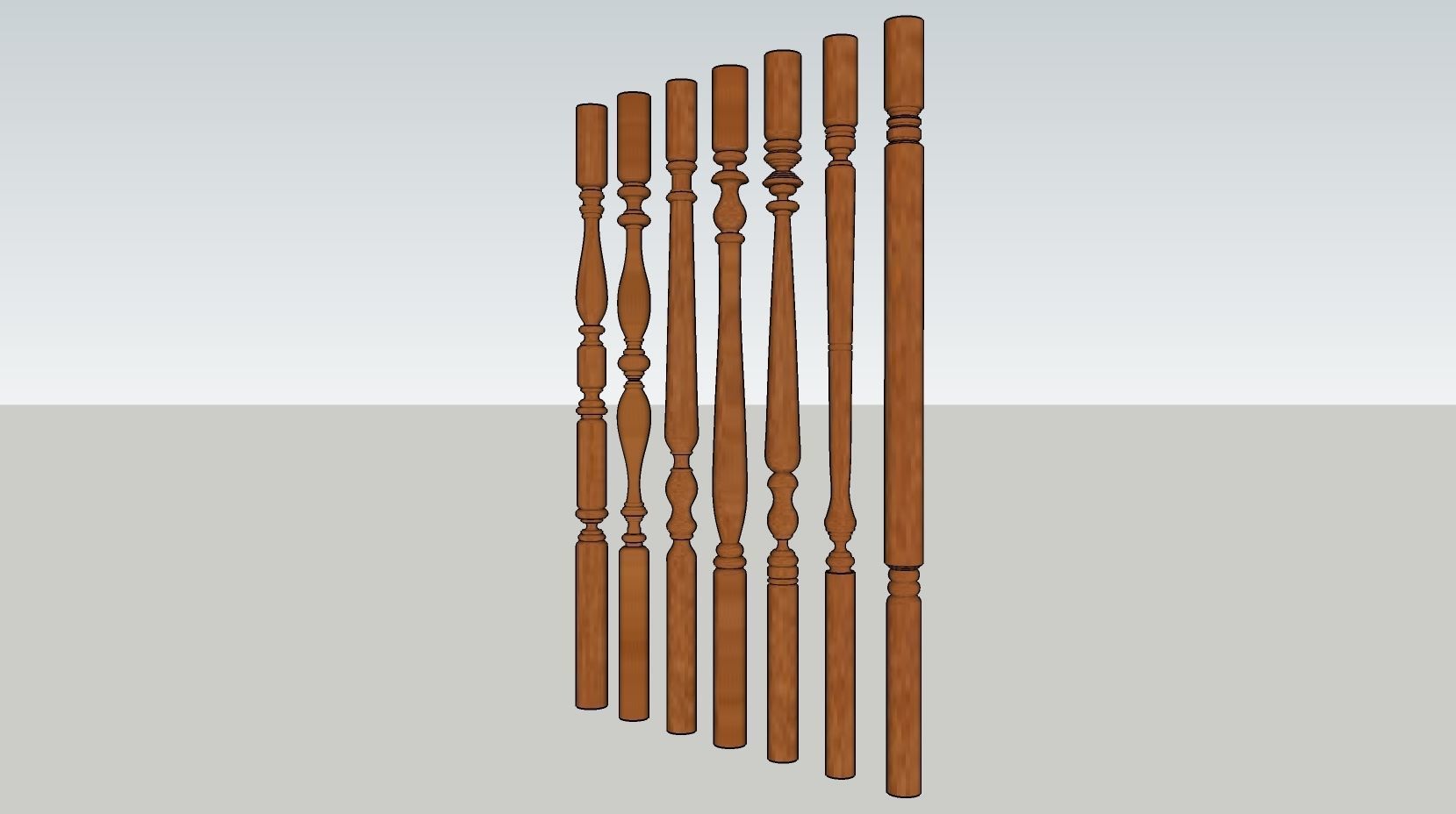 Baluster 3D Sketchup Model Download 3D model_2