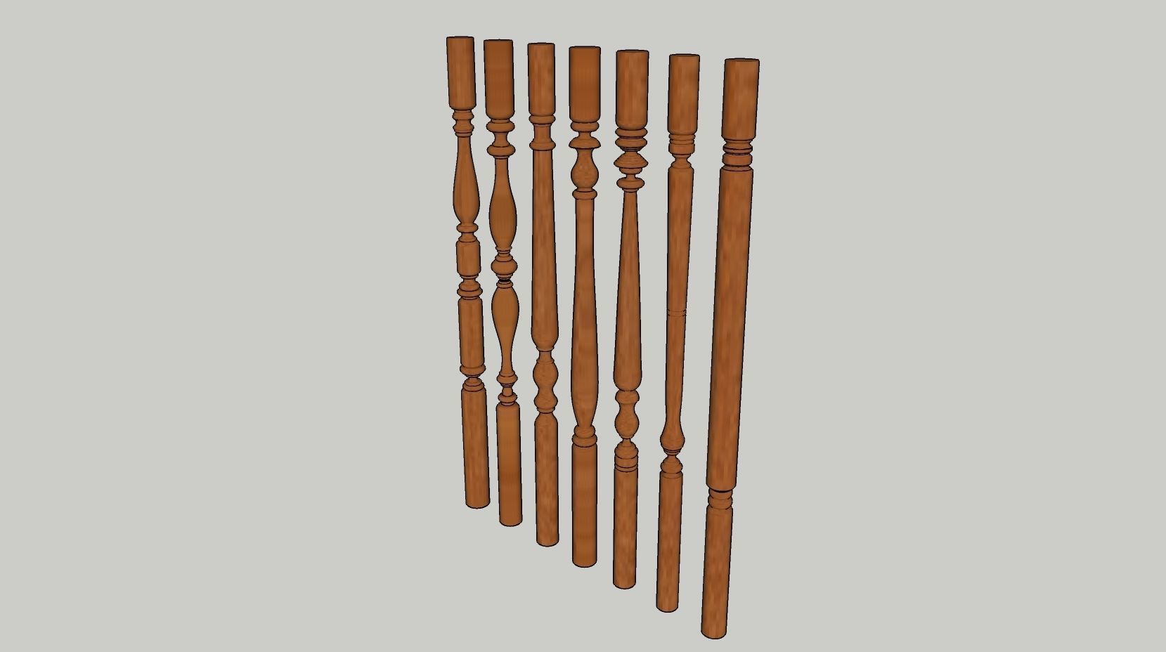 Baluster 3D Sketchup Model Download 3D model_3