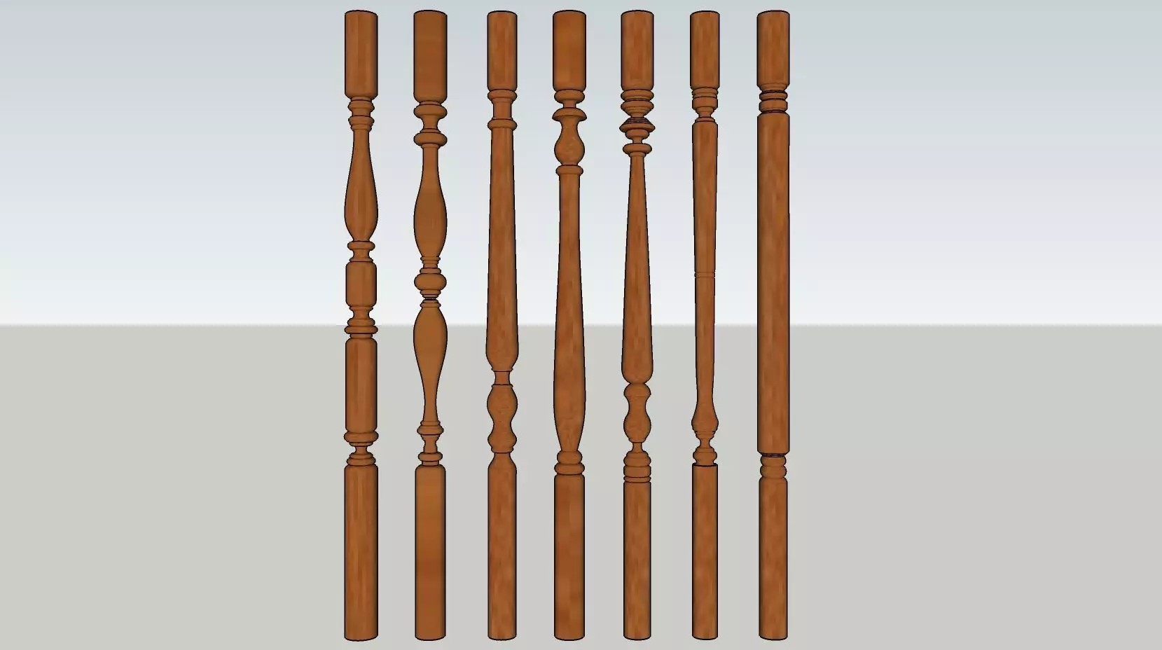 Baluster 3D Sketchup Model Download 3D model_0