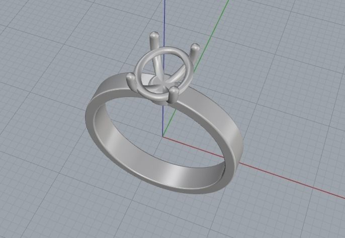 Soliter ring size 8 Model 2162 3D print model_4