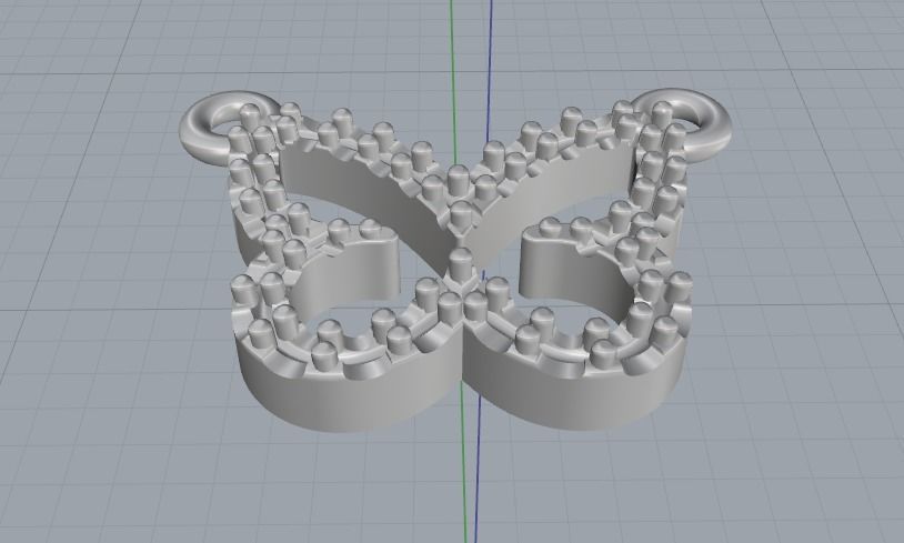 Butterfly pendant Model 2174 3D print model_4