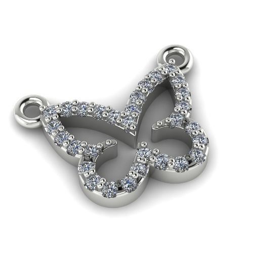 Butterfly pendant Model 2174 3D print model_1