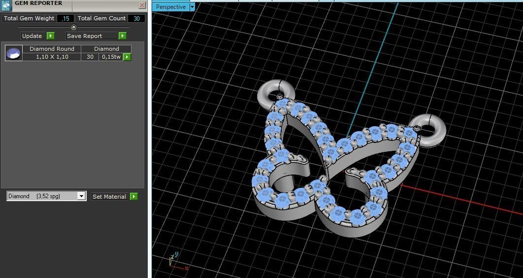 Butterfly pendant Model 2174 3D print model_8