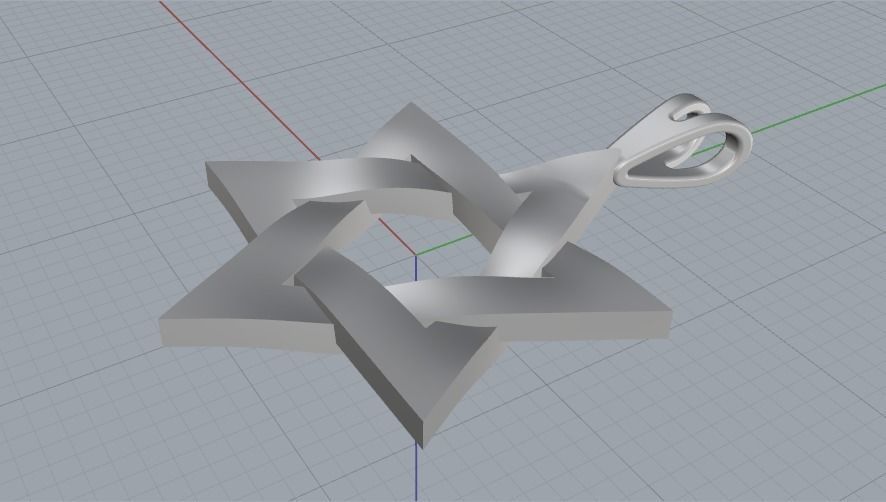Star of David pendant Model 2167 3D print model_4