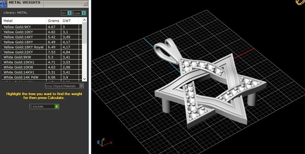 Star of David pendant Model 2167 3D print model_7