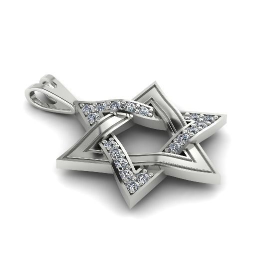 Star of David pendant Model 2167 3D print model_1