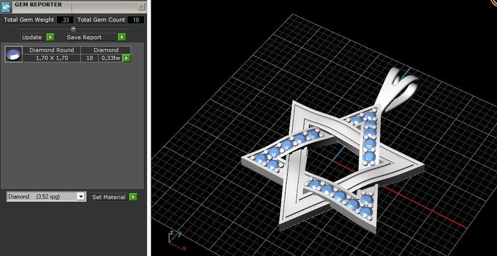 Star of David pendant Model 2167 3D print model_8