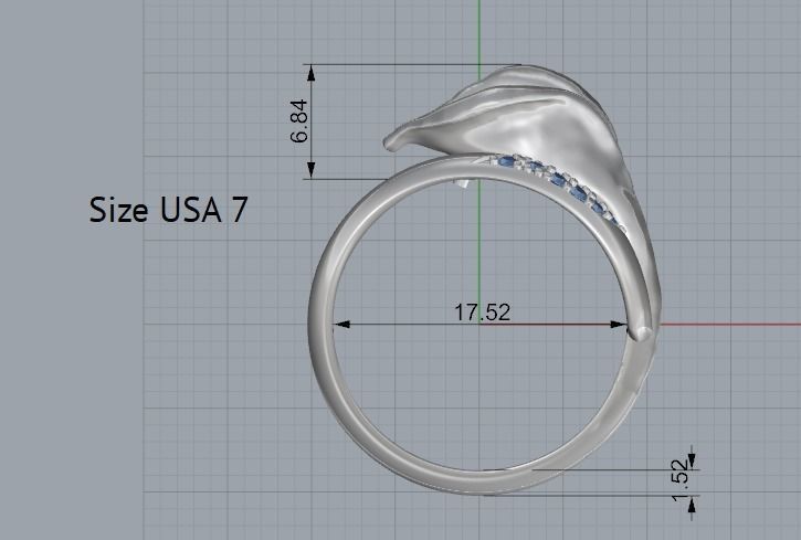 Calla ring Model 2165 3D print model_6