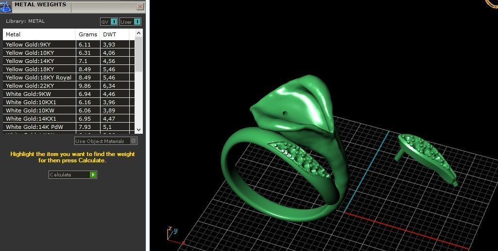 Calla ring Model 2165 3D print model_8
