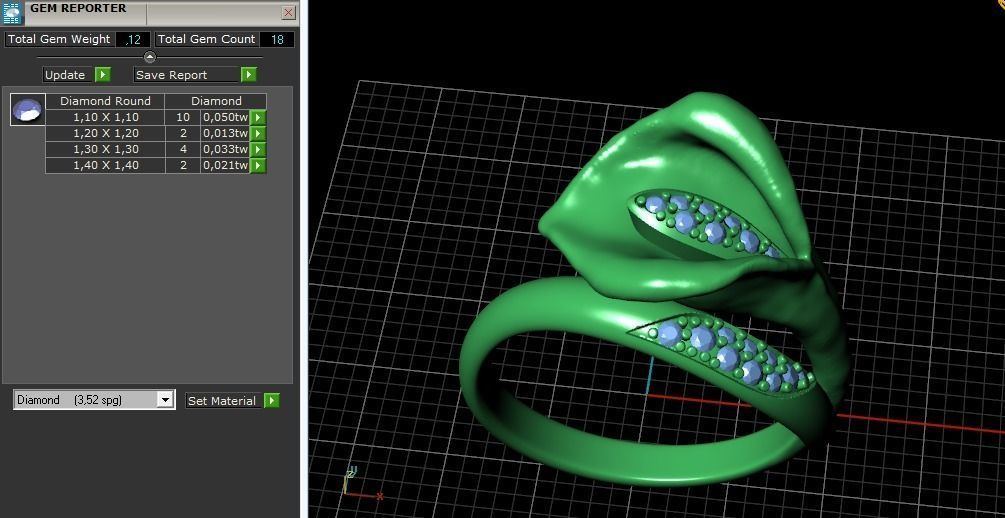 Calla ring Model 2165 3D print model_9