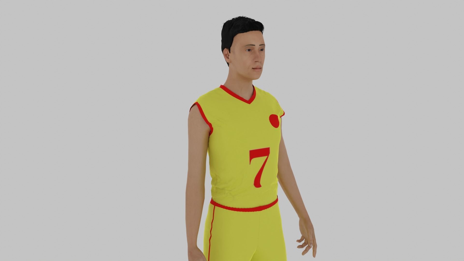 Basketball Player Low-poly 3D model_6