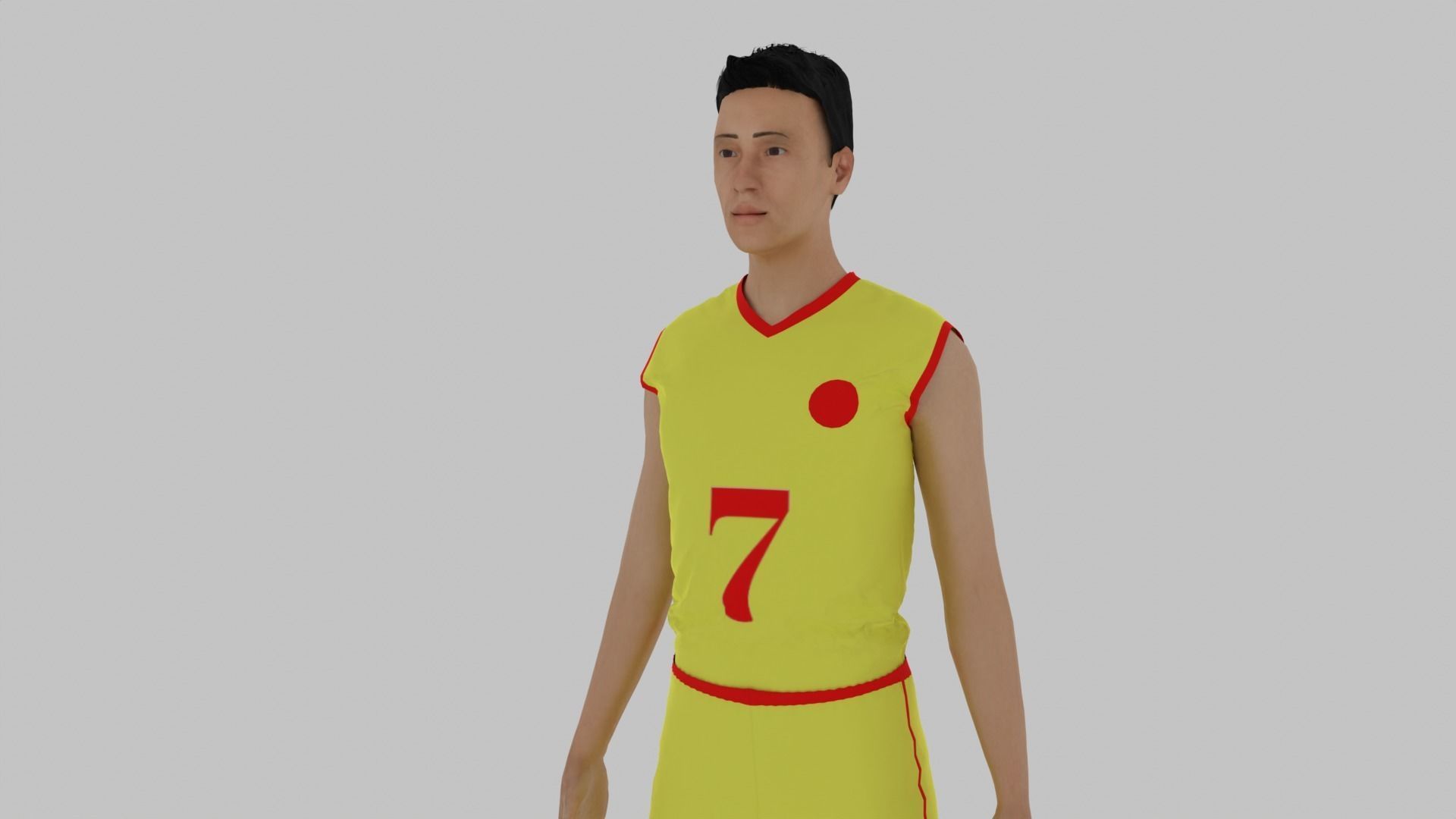 Basketball Player Low-poly 3D model_3