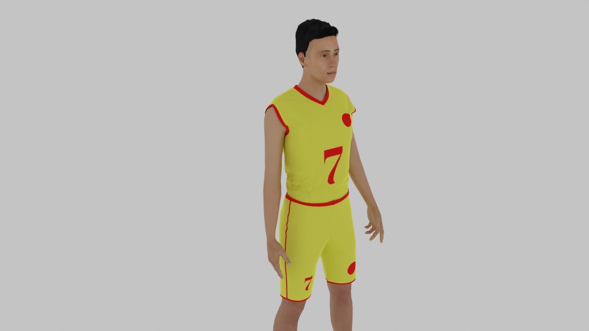 Basketball Player Low-poly 3D model_2
