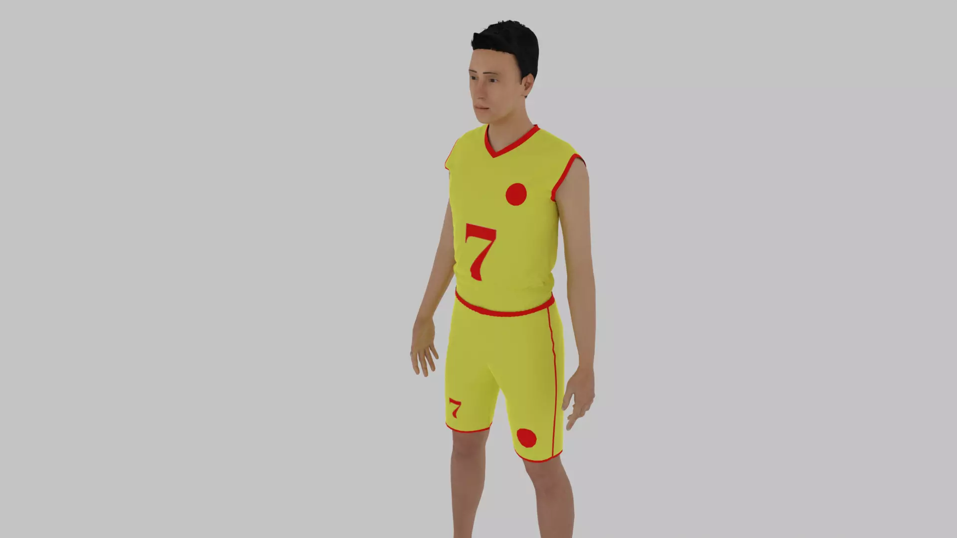 Basketball Player Low-poly 3D model_0