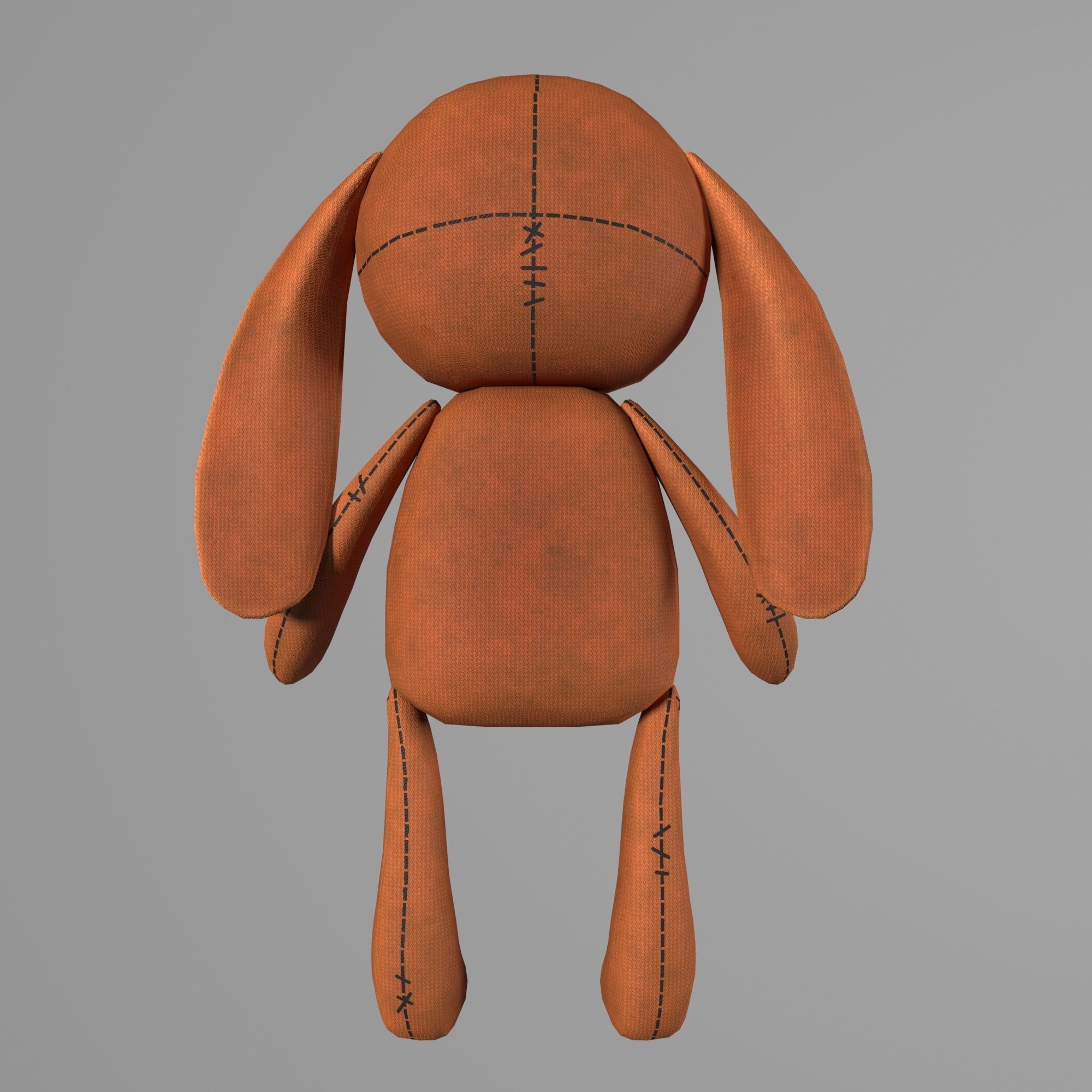 Rabbit doll Low-poly 3D model_1