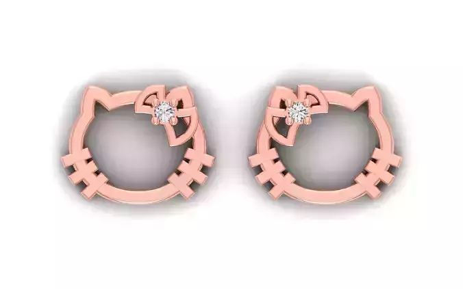 Women Earrings 3dm STL  OBJ FBX Renders Details