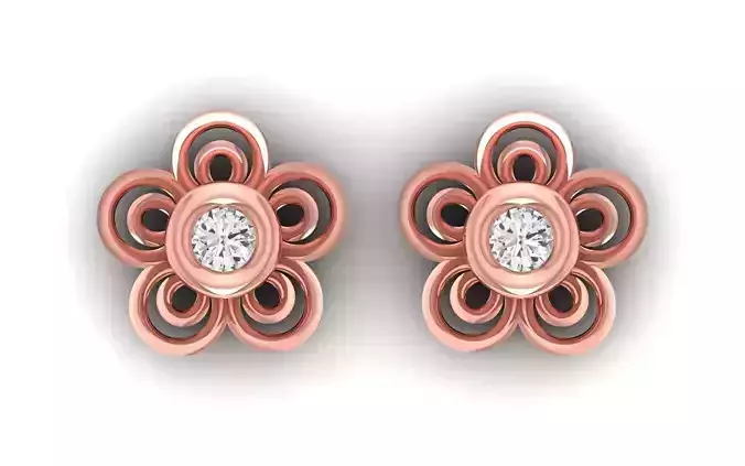 Women Earrings 3dm STL  OBJ FBX Renders Details