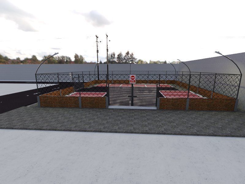 hospital parking area 3D print model_7