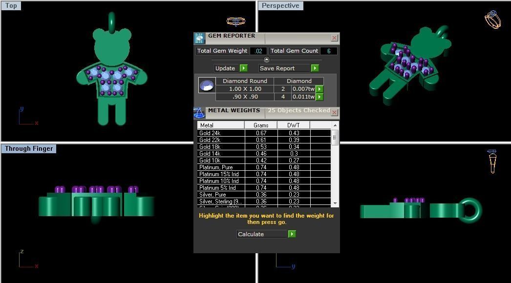 Baby Pendants 3dm STL OBJ FBX Renders Details 3D print model_3