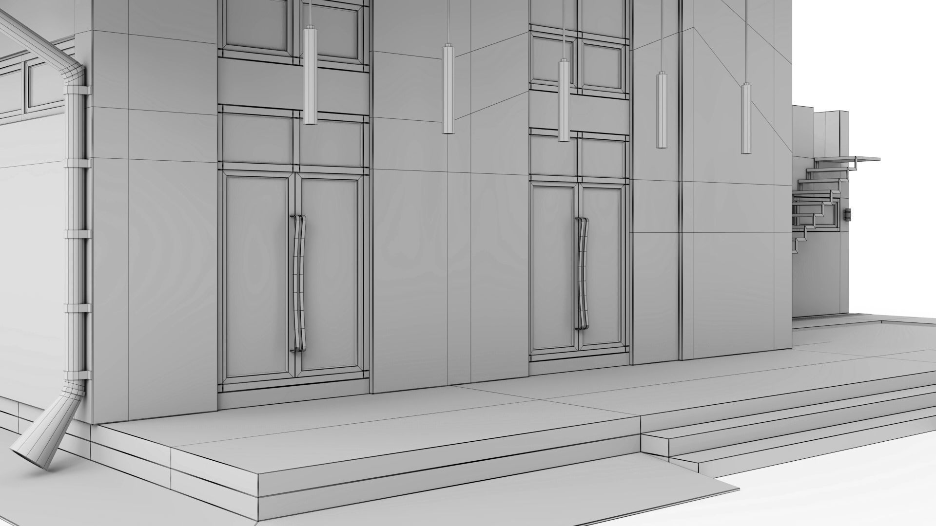 Modern swiss chalet 3D model_55
