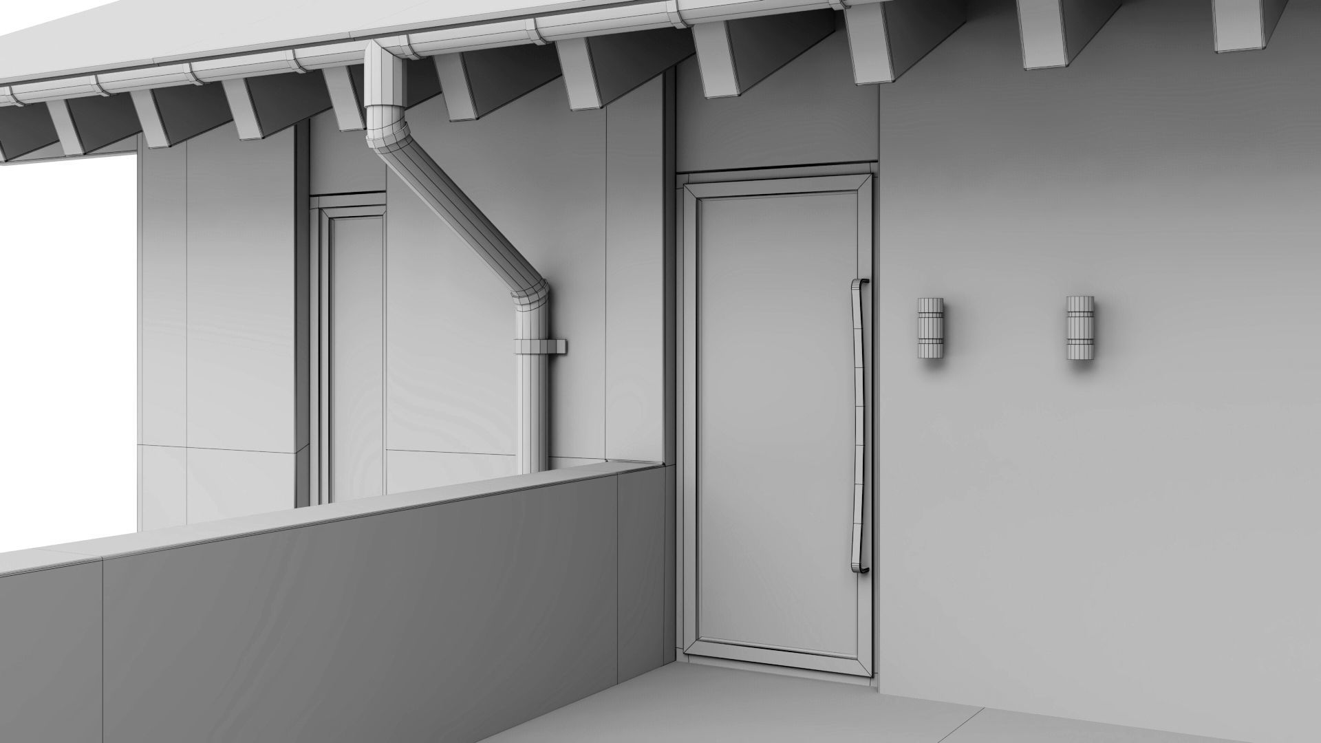 Modern swiss chalet 3D model_58