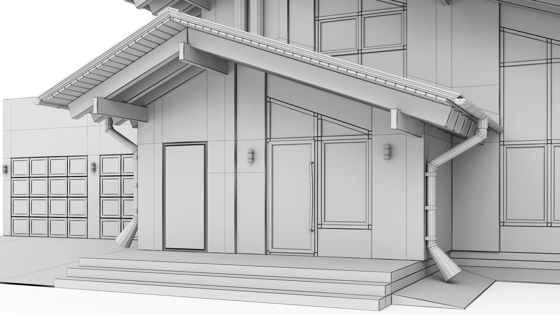 Modern swiss chalet 3D model_56