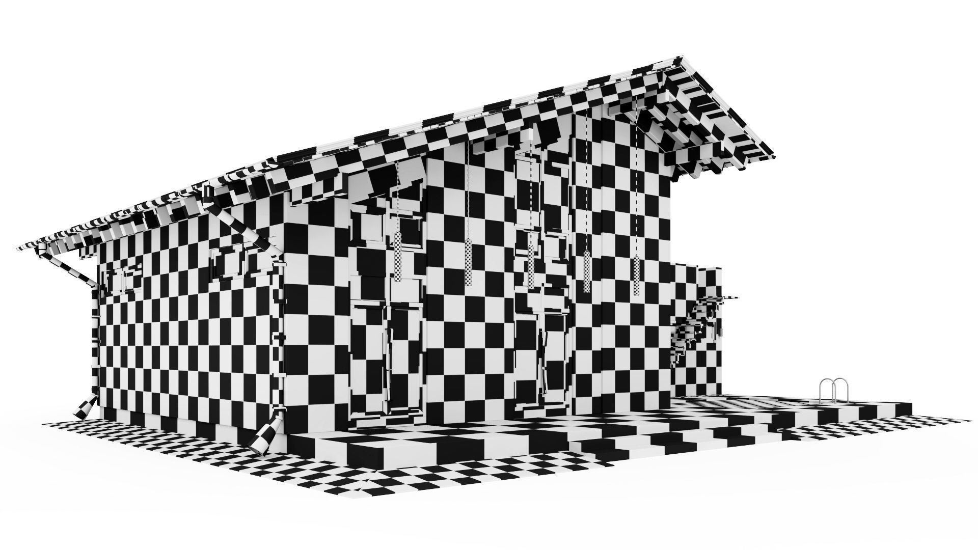 Modern swiss chalet 3D model_23