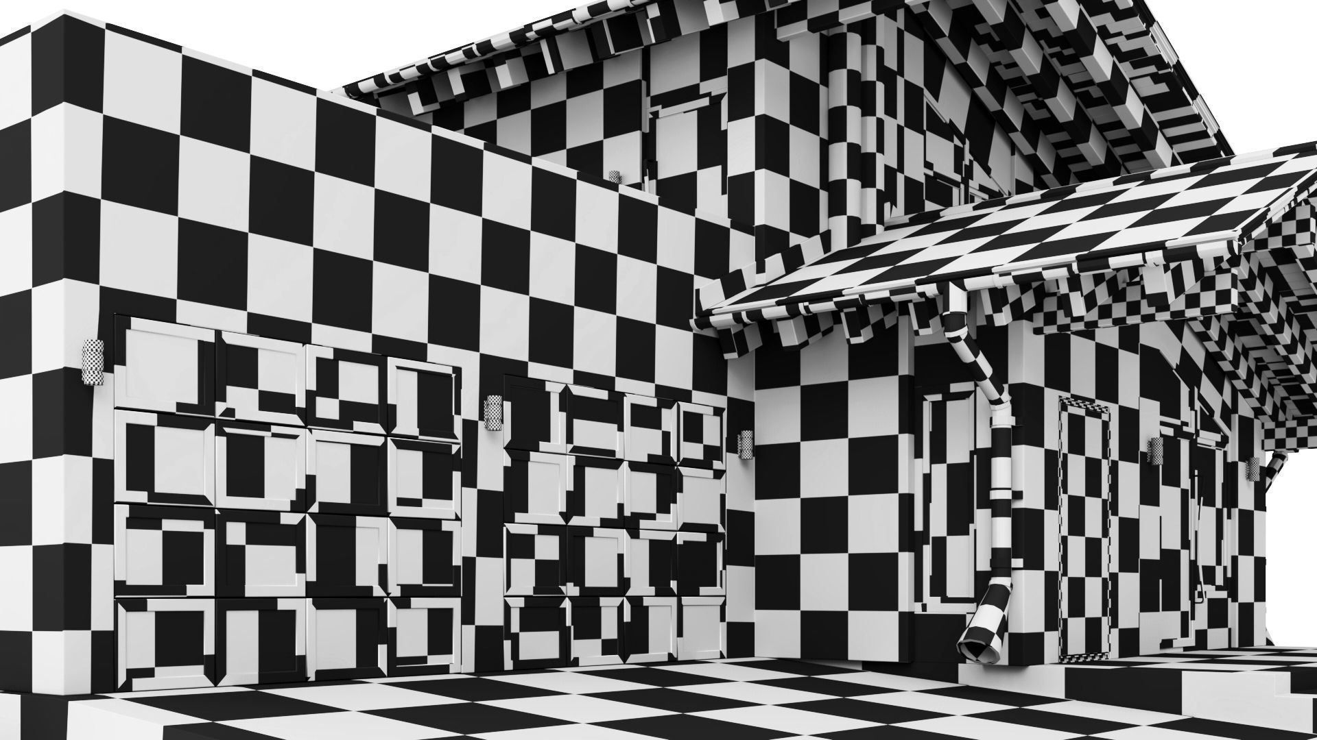 Modern swiss chalet 3D model_34