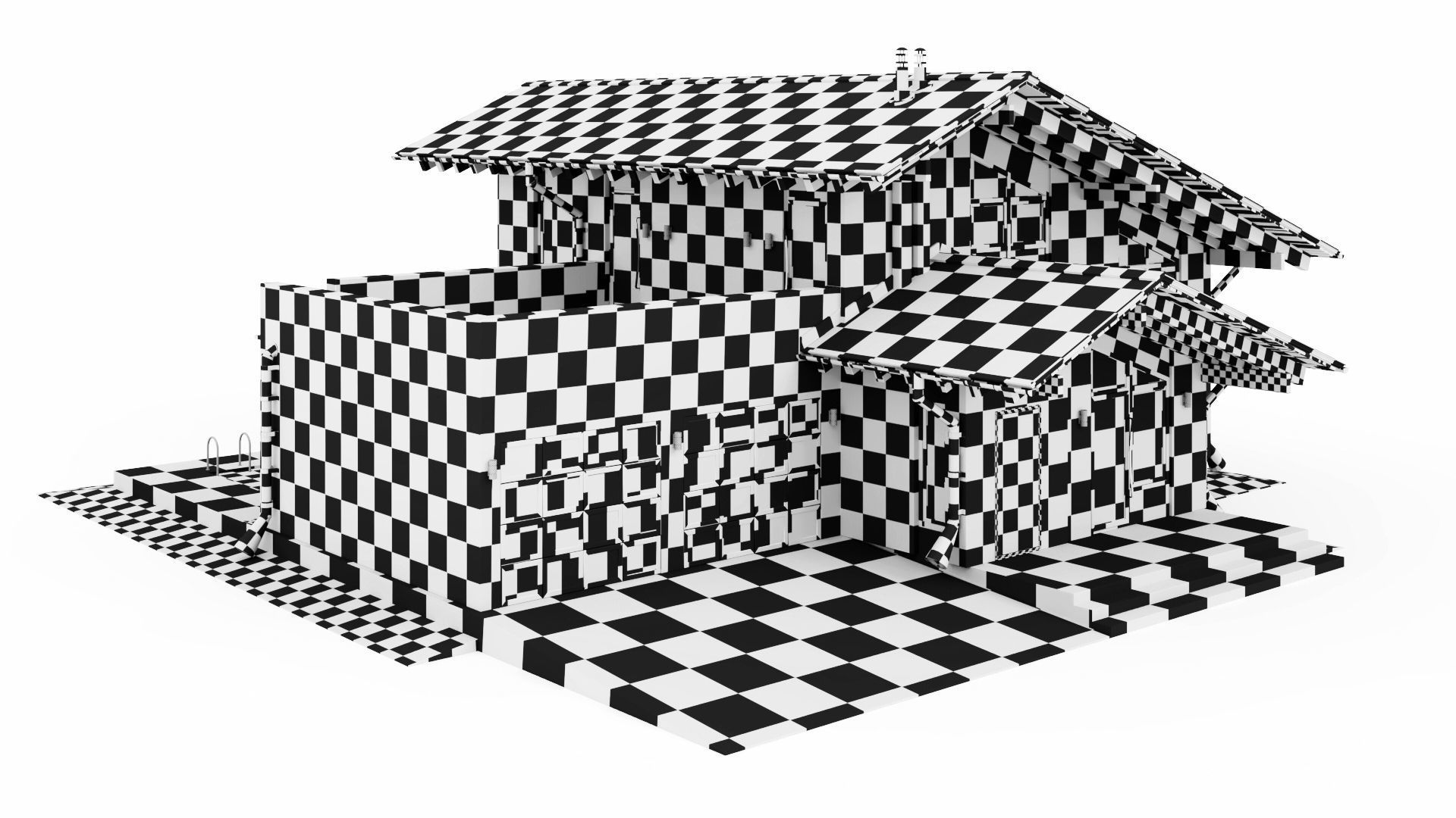 Modern swiss chalet 3D model_27