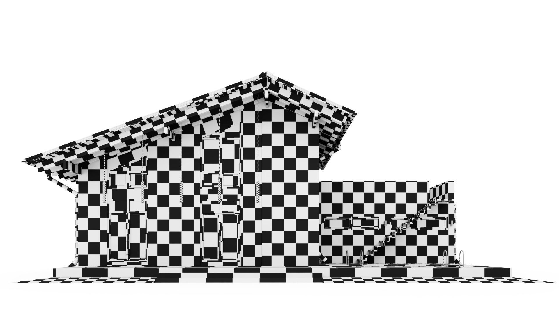 Modern swiss chalet 3D model_24