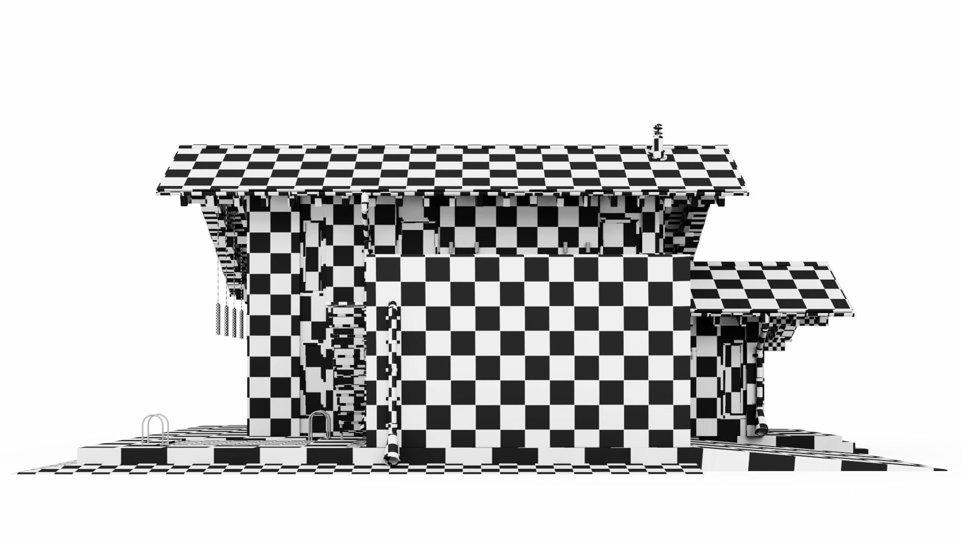 Modern swiss chalet 3D model_26