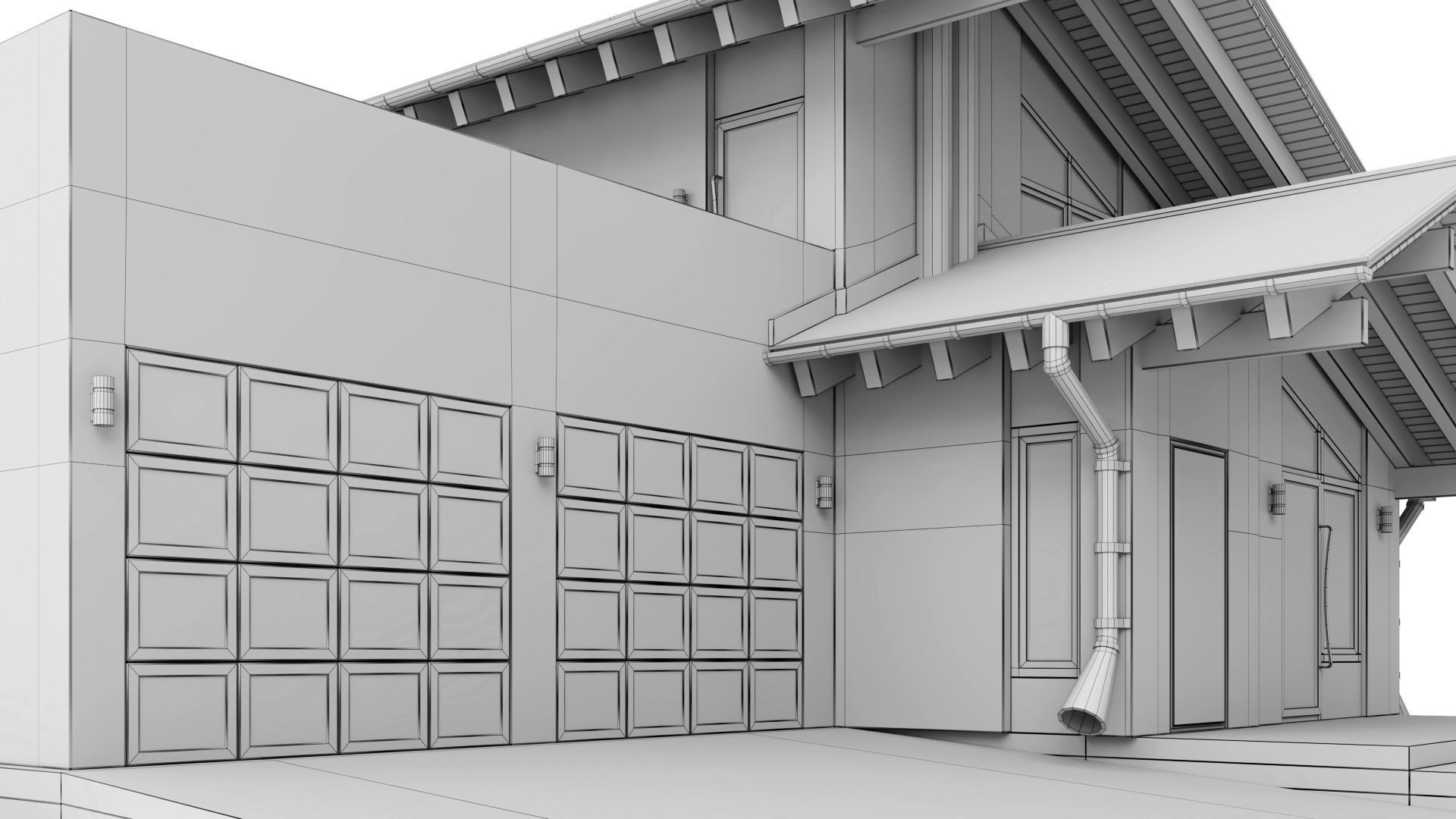 Modern swiss chalet 3D model_57