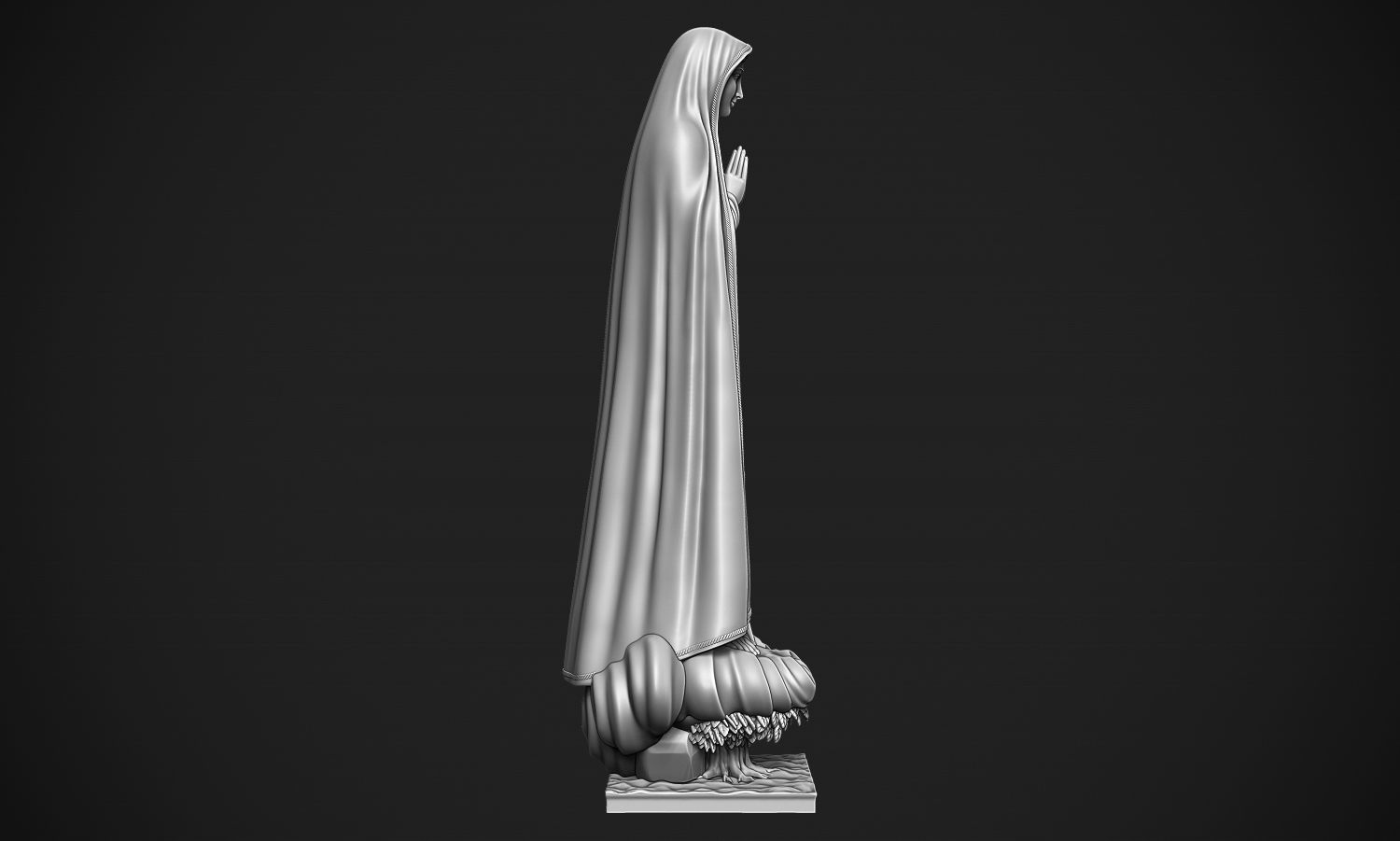 Virgin Mary Praying 3D print model_7