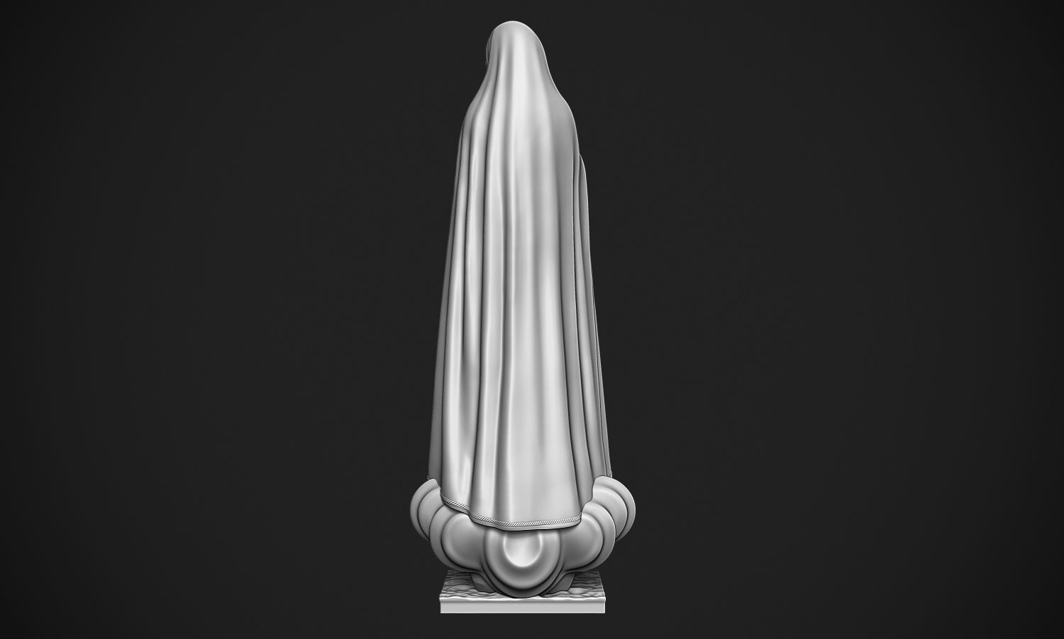Virgin Mary Praying 3D print model_9