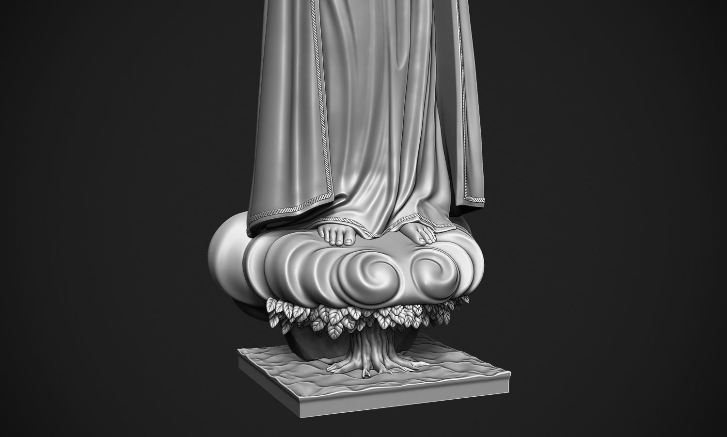 Virgin Mary Praying 3D print model_11