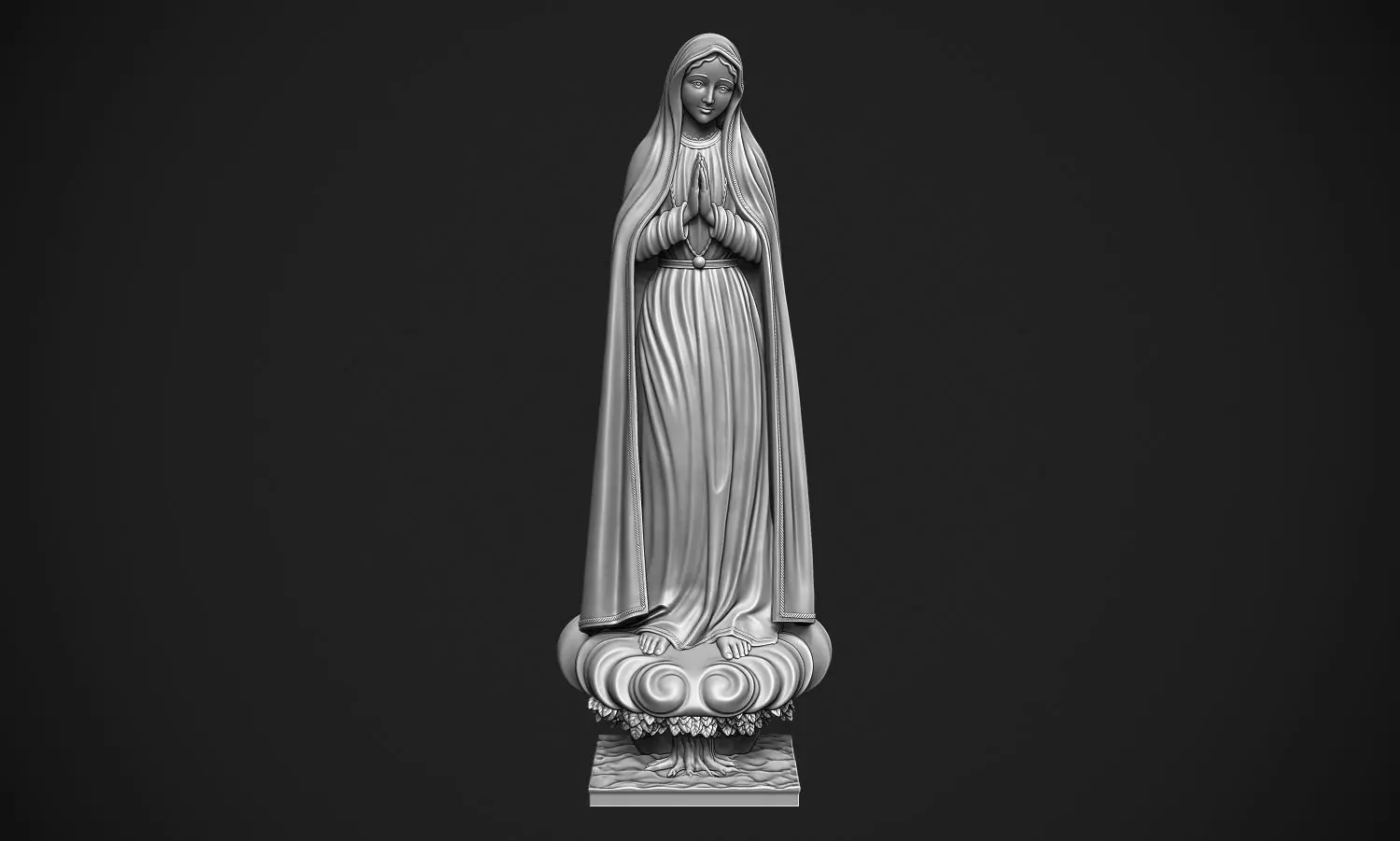 Virgin Mary Praying 3D print model_0