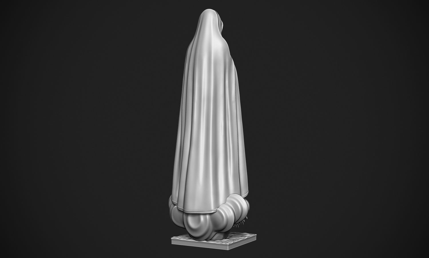 Virgin Mary Praying 3D print model_8